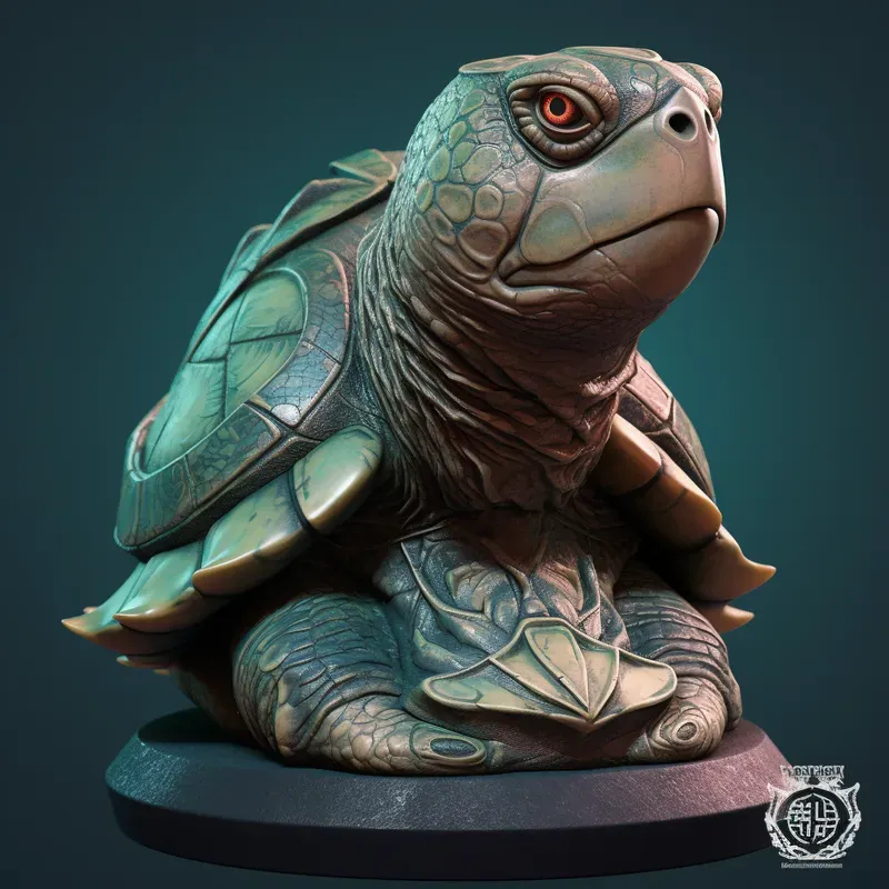 3D Rendered Animal Head Busts