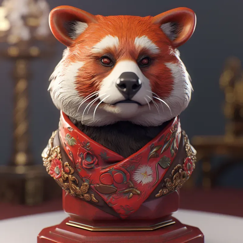 3D Rendered Animal Head Busts