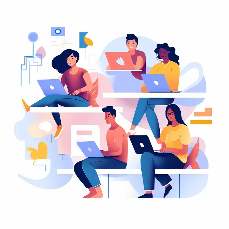 Big Tech Corporate Art Style