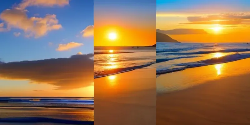 Sunset Beach Landscapes generated by undefined