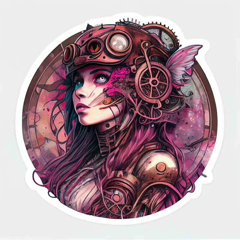 Steampunk Character Stickers