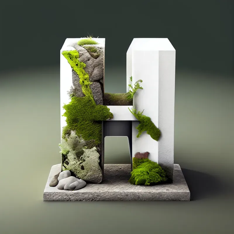 3D Green Letter Style Logos