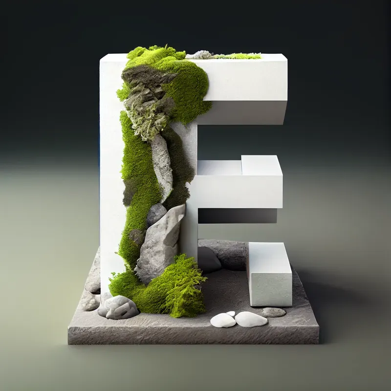 3D Green Letter Style Logos