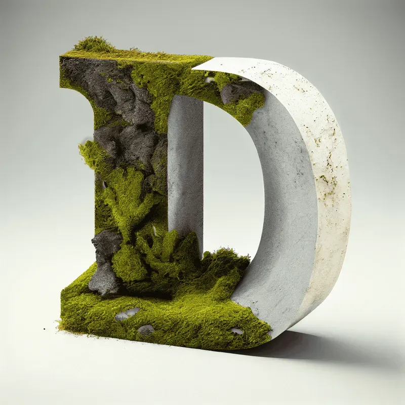 3D Green Letter Style Logos