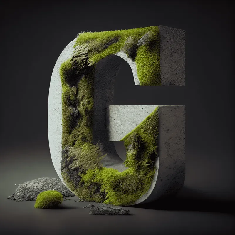 3D Green Letter Style Logos