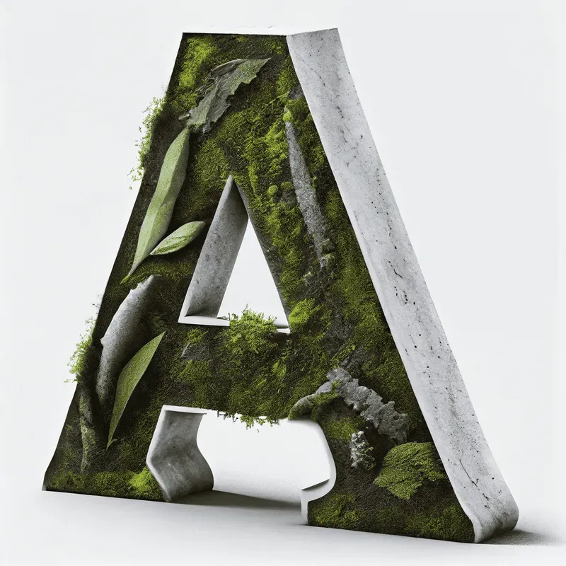 3D Green Letter Style Logos