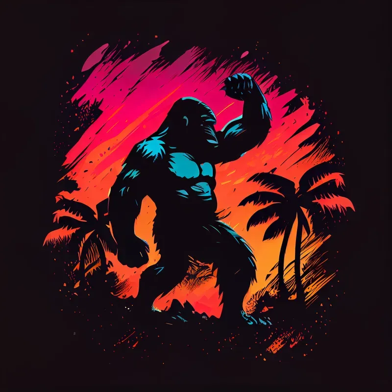 Kung Fu Animals T-shirt Vectors