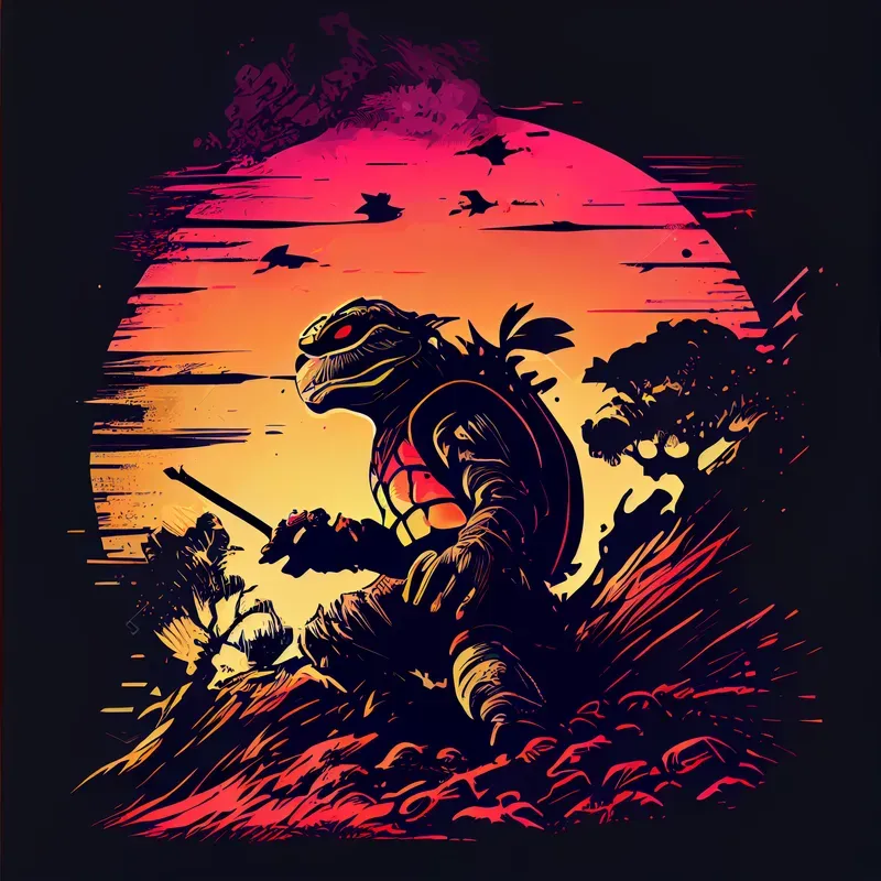 Kung Fu Animals T-shirt Vectors