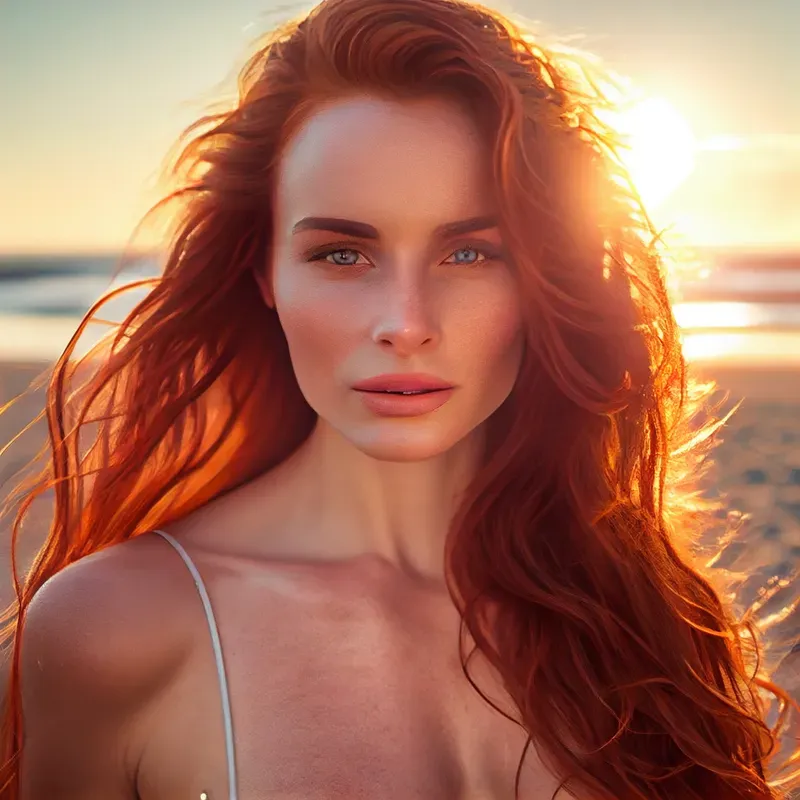 Realistic Portraits At Beaches