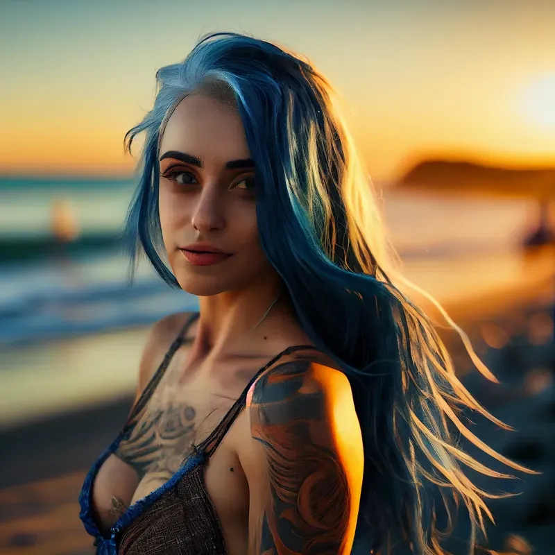 Realistic Portraits At Beaches