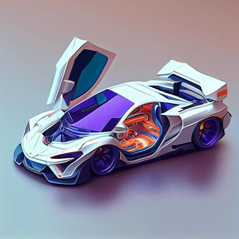 Isometric Supercars 3D Game Assets