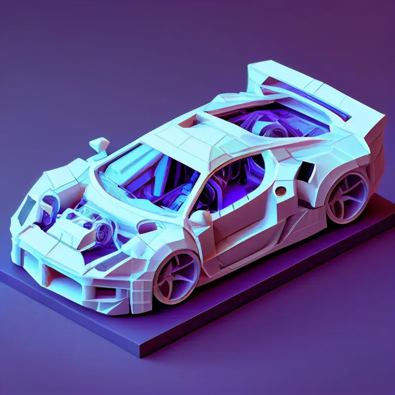 Isometric Supercars 3D Game Assets
