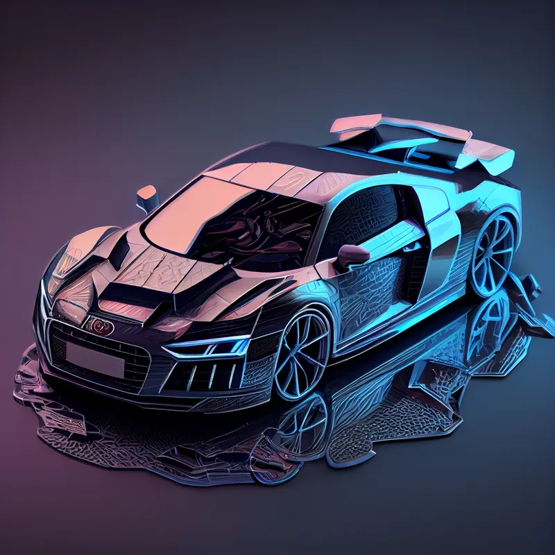 Isometric Supercars 3D Game Assets
