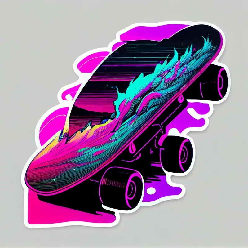 Synthwave Neon Stickers