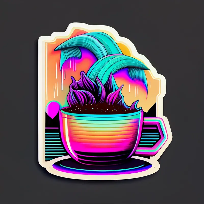 Synthwave Neon Stickers