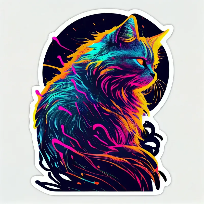 Synthwave Neon Stickers