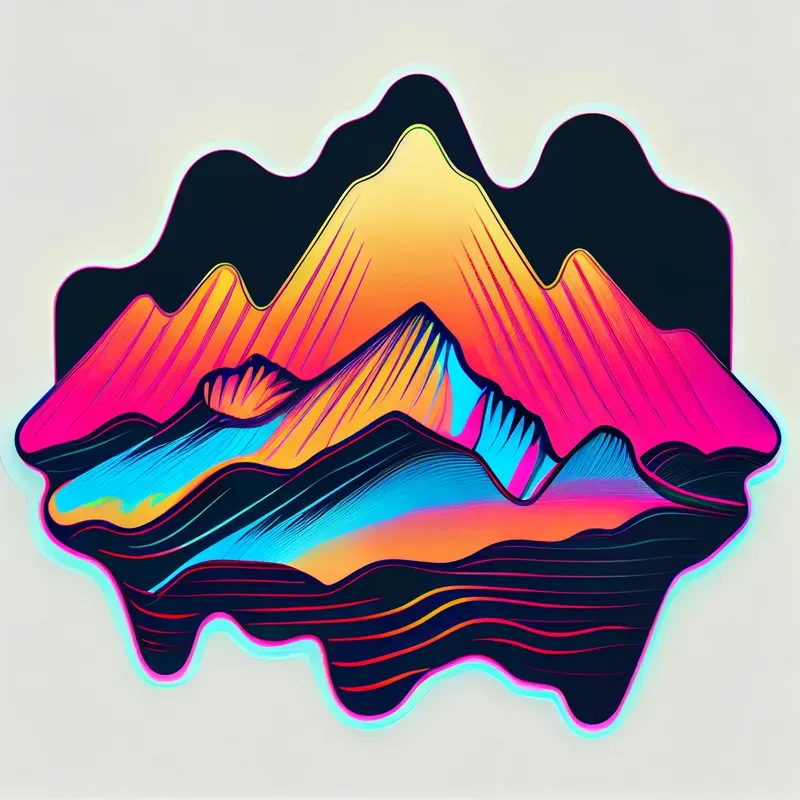 Synthwave Neon Stickers