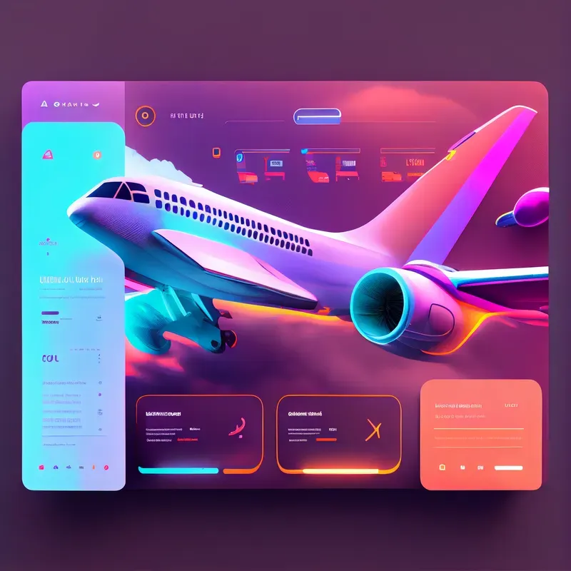 Futuristic Neon Website Mockups