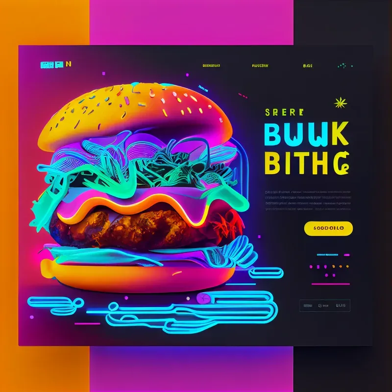 Futuristic Neon Website Mockups
