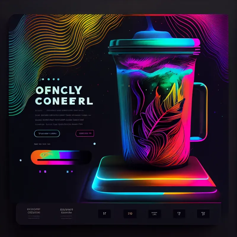 Futuristic Neon Website Mockups