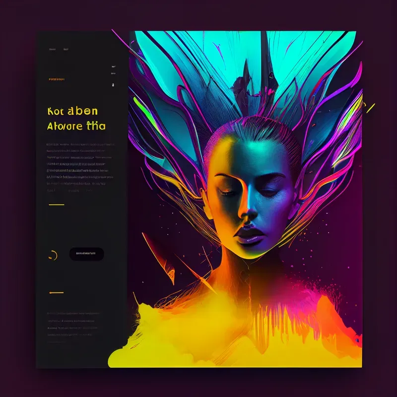 Futuristic Neon Website Mockups