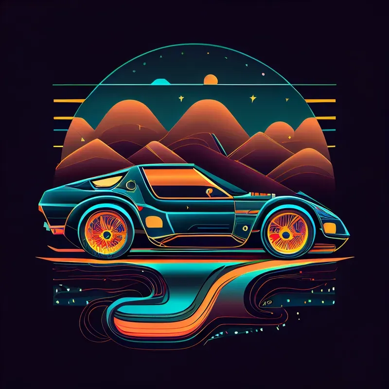 Futuristic Neon T-shirt Designs