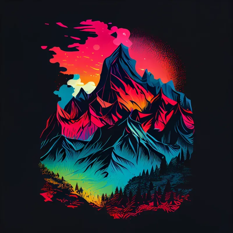 Futuristic Neon T-shirt Designs
