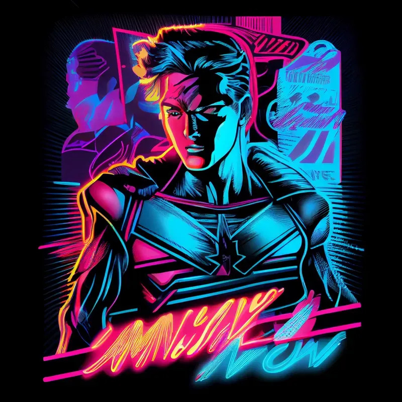 Retro Artistic Neon Movie Posters