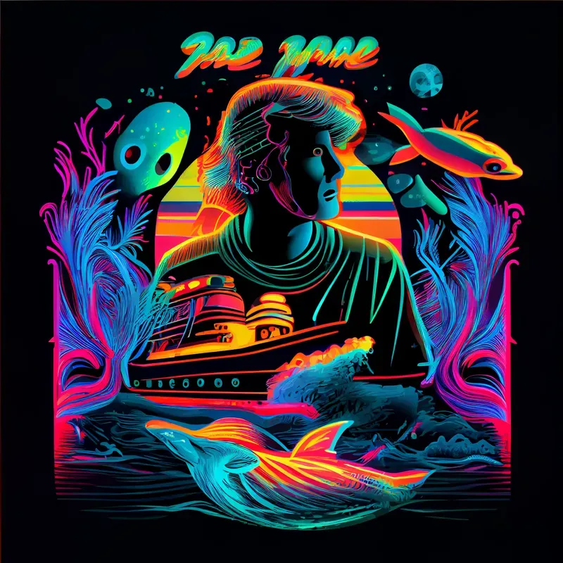 Retro Artistic Neon Movie Posters