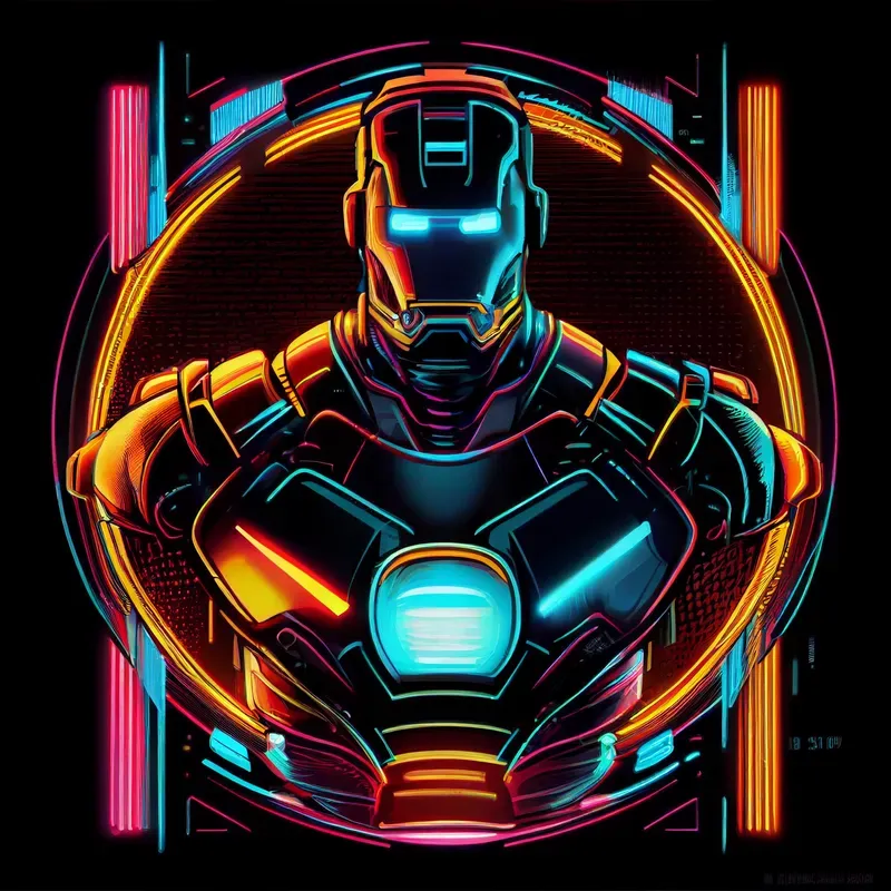 Retro Artistic Neon Movie Posters