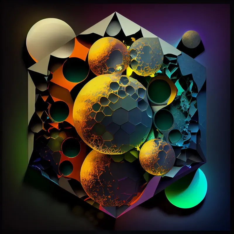 Future Intricate Hexagon Art Prints