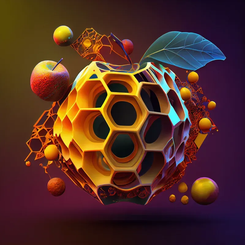 Future Intricate Hexagon Art Prints
