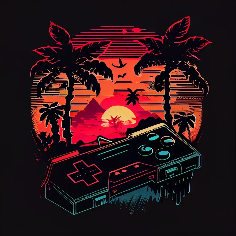 Retro Sunset T-shirt Designs