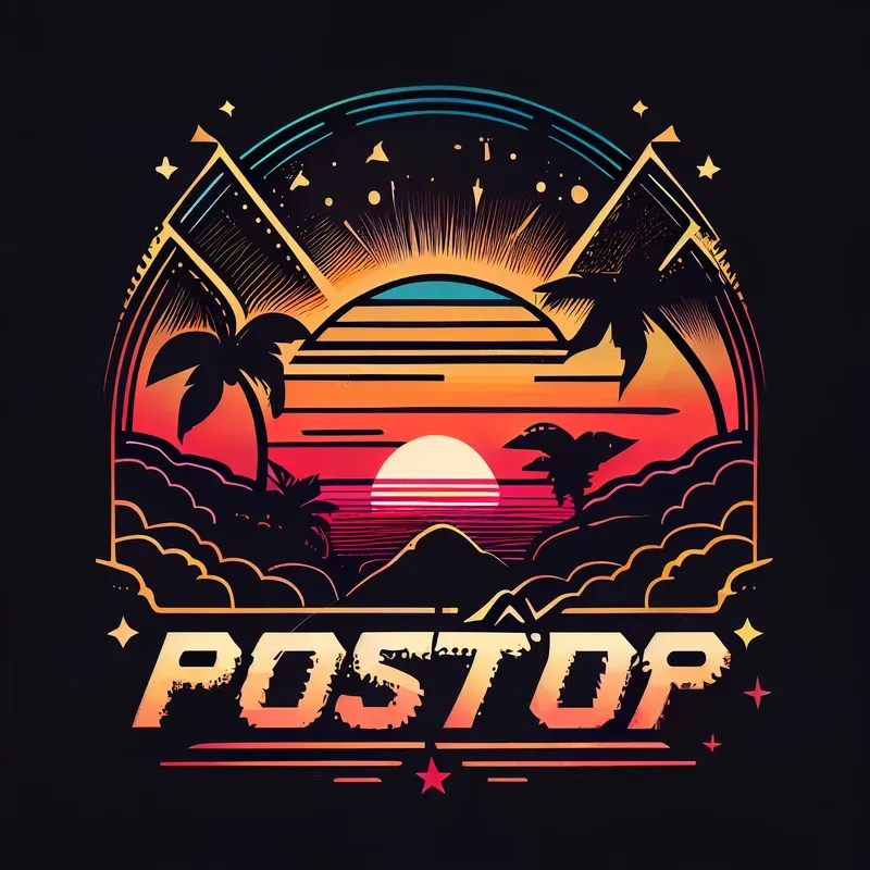 Retro Sunset T-shirt Designs