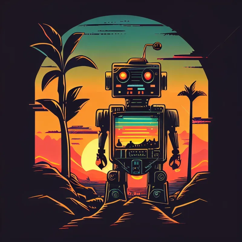 Retro Sunset T-shirt Designs