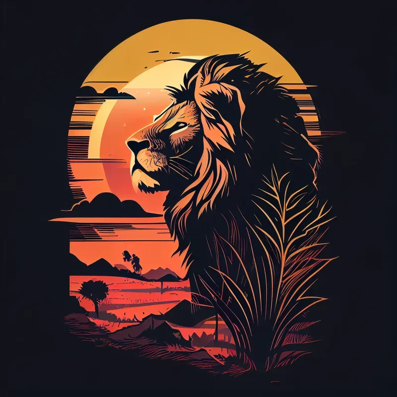 Retro Sunset T-shirt Designs