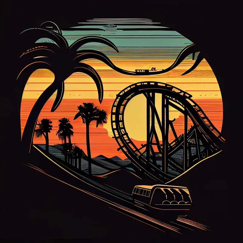 Retro Sunset T-shirt Designs