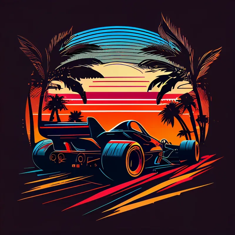 Retro Sunset T-shirt Designs
