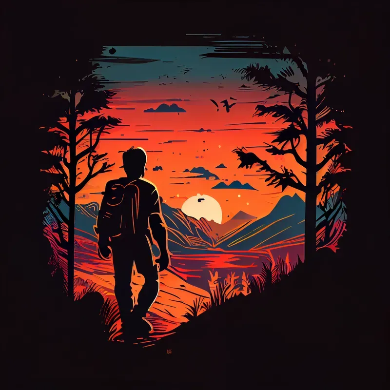 Retro Sunset T-shirt Designs