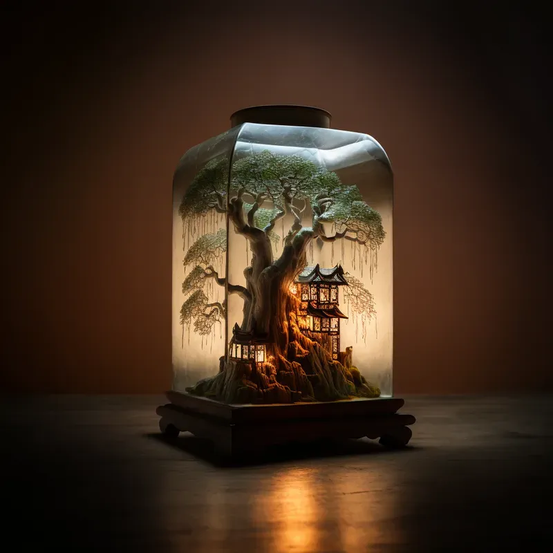 Glowing 3D Interior Lamps