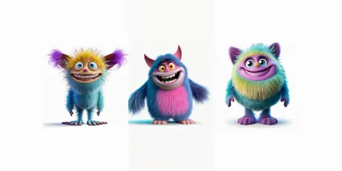 Super Cute 3D Aliens generated by dalle