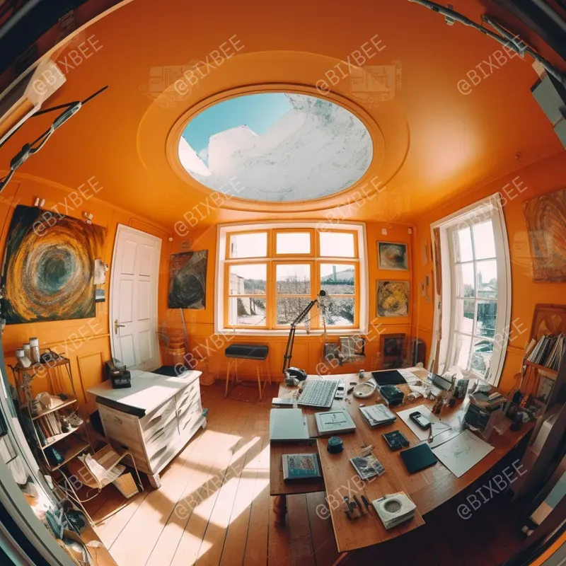 Fisheye Lens Room Photography