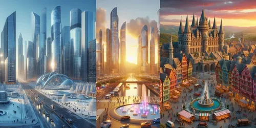 Urban Visions Past To Futures generated by dalle