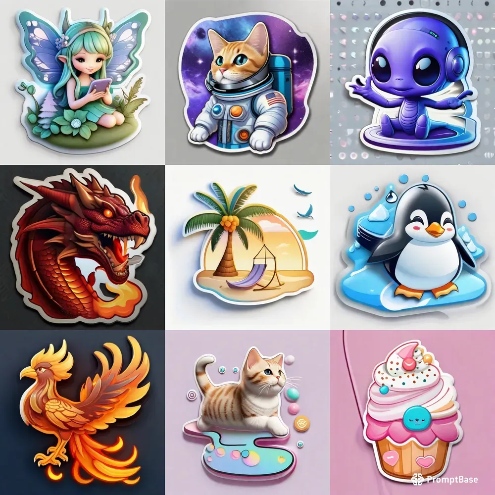 3D Sticker Art For Social Media