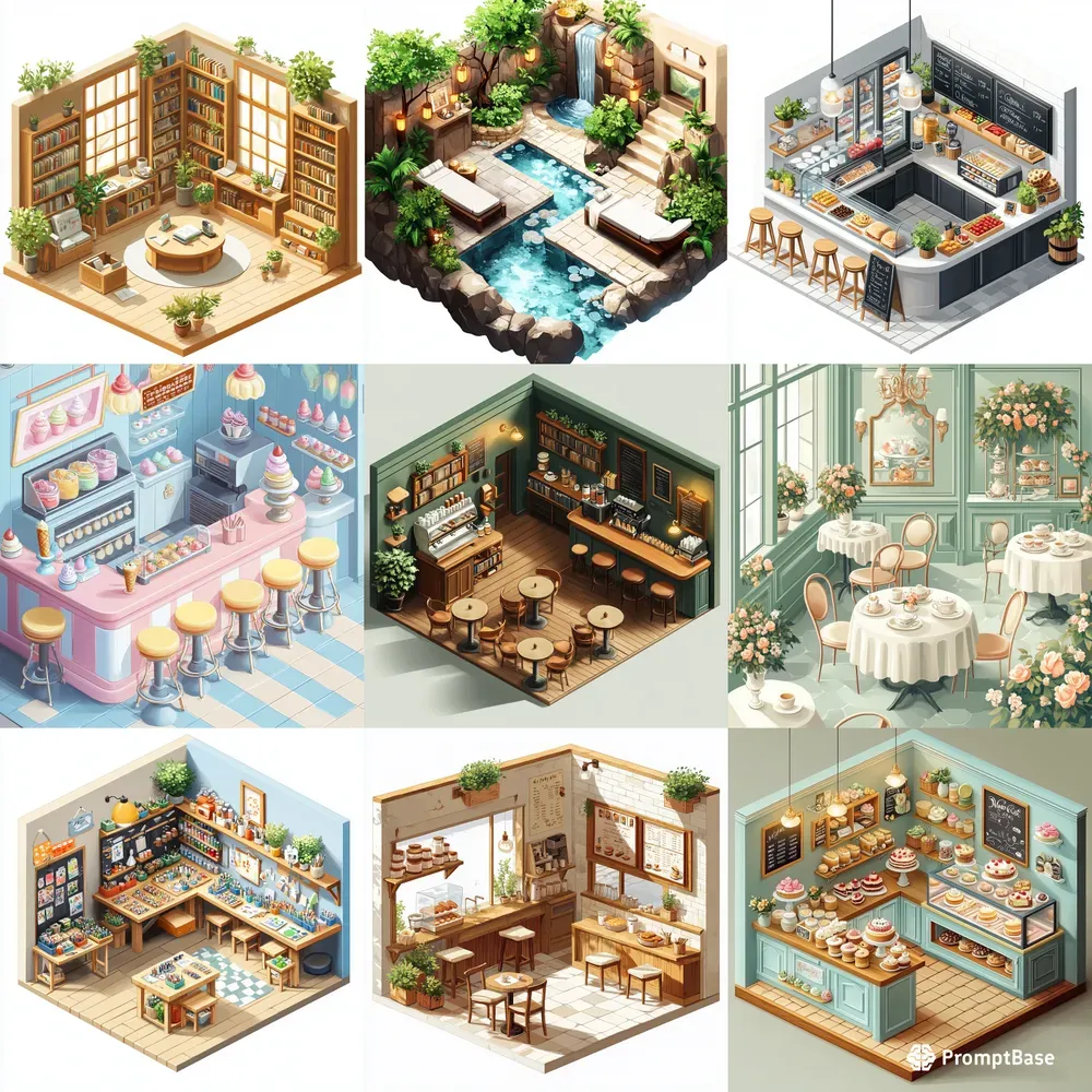 Charming Isometric Establishments