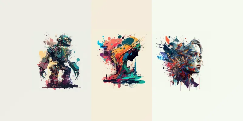 Detailed Abstract Expression Paintings generated by undefined
