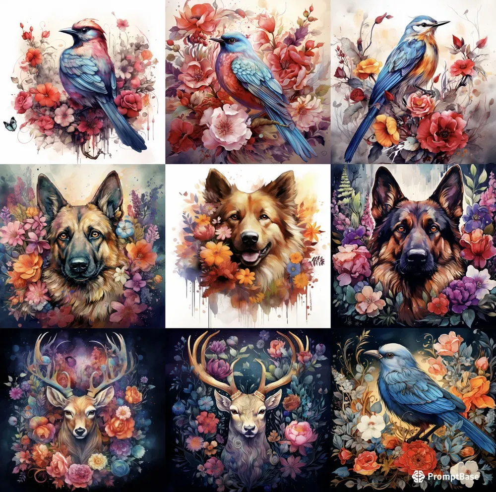 Animals In Flowers