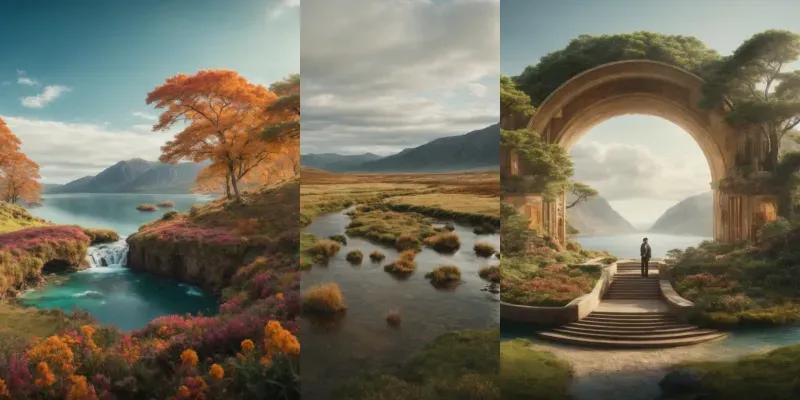 Stunning Hyperrealistic Landscapes generated by undefined