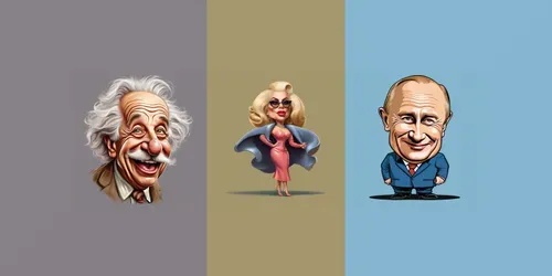 Celebrity Caricatures generated by stable-diffusion