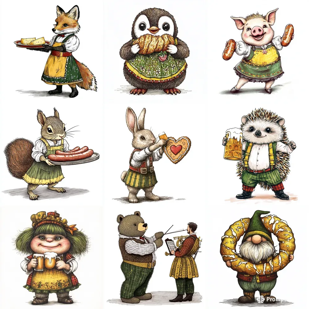 Characters Celebrate Oktoberfest